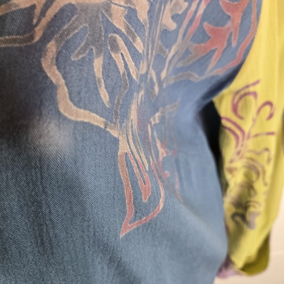 Soft Surroundings Batik Print Artsy Beachy Duster Kimono - Picture 6 of 9